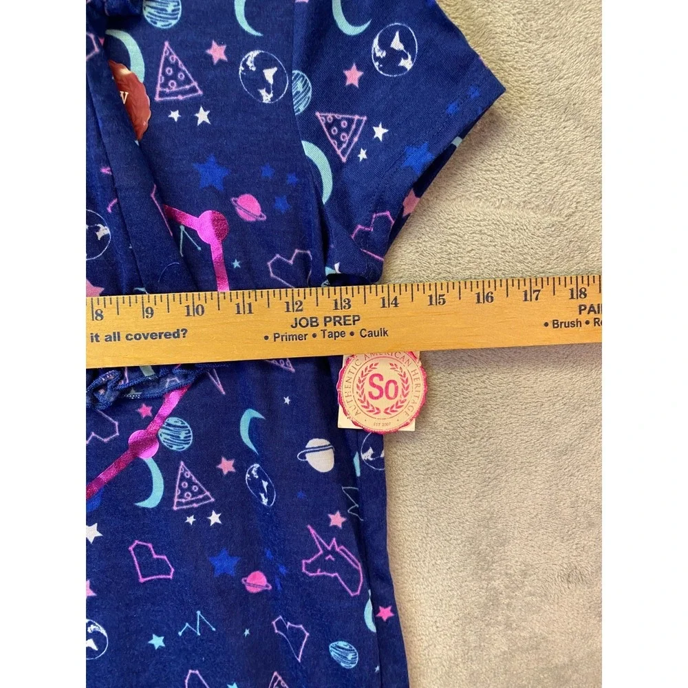 SO Girls Sleepwear Nightgown Doll Gown Size 12 Space Unicorn Moon Stars NWT